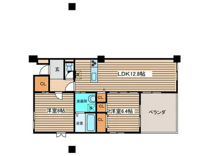 ARK PLATZ(2LDK/7階)の間取り写真