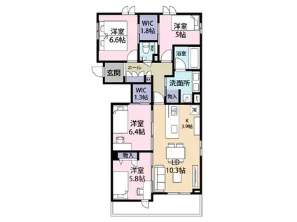 ENSOLEILLE(4LDK/2階)の間取り写真