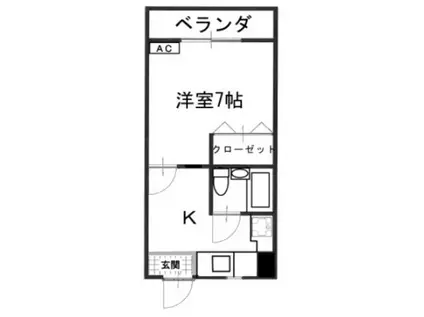 本大ビジネスホテル2号館(1K/4階)の間取り写真