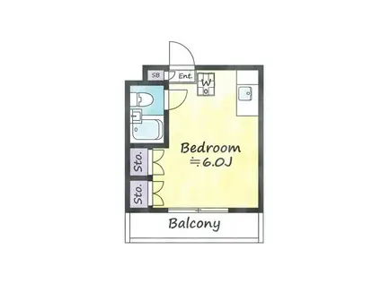 スカイコート向ヶ丘遊園(ワンルーム/4階)の間取り写真