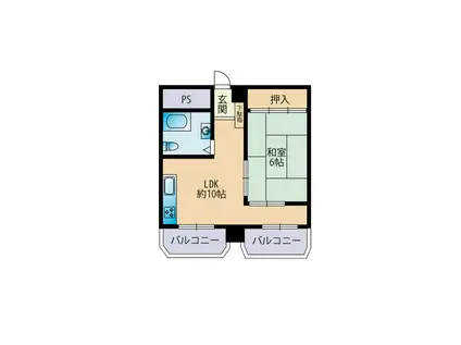 103大稲マンション(1LDK/3階)の間取り写真