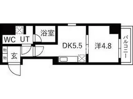 TRADIS大塚(1DK/2階)の間取り写真