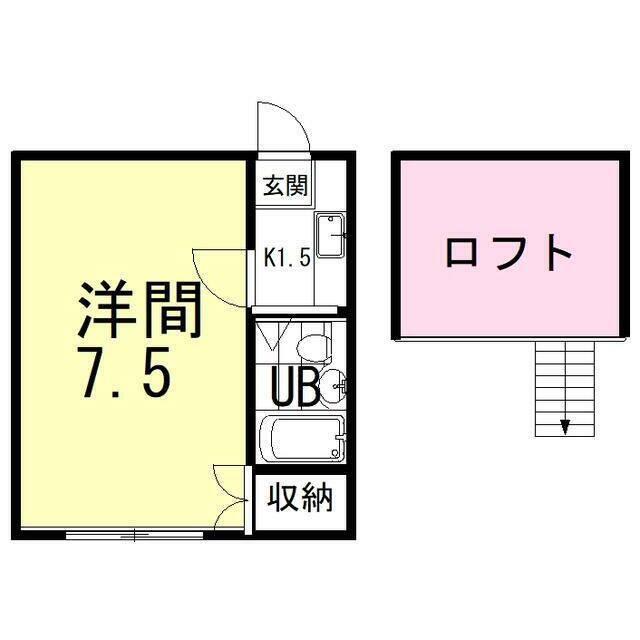 レオパレス焼津(ワンルーム/1階)の間取り写真
