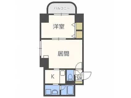 パルクアレース・ダハイム(1LDK/2階)の間取り写真