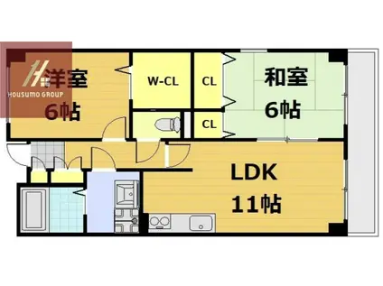 フィールドパークI番館(2LDK/1階)の間取り写真