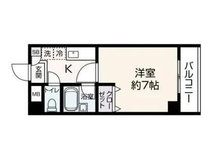 エステル浮間公園(1K/4階)の間取り写真