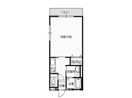 フルールKOUSEI(1K/2階)の間取り写真