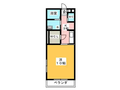 CHEF-DOEUVRE(1K/1階)の間取り写真