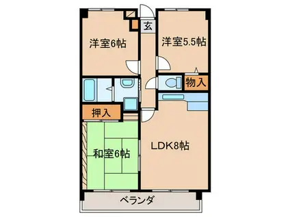 ファミールメゾン(3LDK/5階)の間取り写真