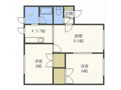 エクセレント18(2LDK/2階)の間取り写真