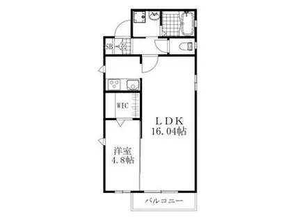 エントピアヤダII(1LDK/2階)の間取り写真