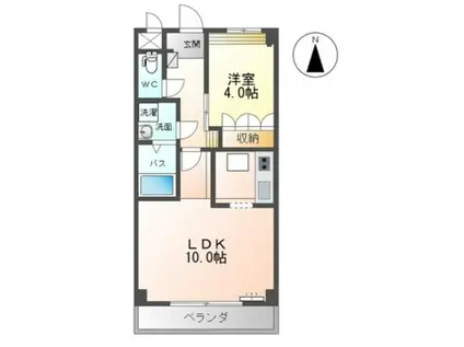 ストリーム・K(1LDK/2階)の間取り写真