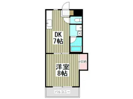 第2成城島田マンション(1DK/2階)の間取り写真