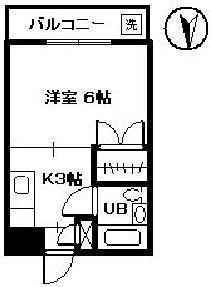 パル清水(ワンルーム/2階)の間取り写真