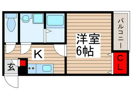 REO`S馬橋03(1K/2階)の間取り写真