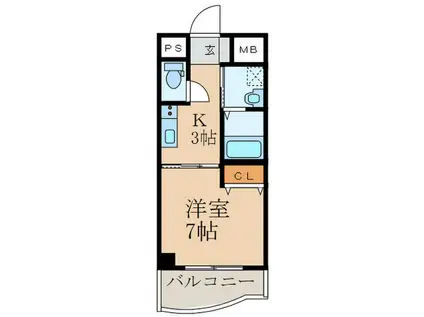 RIVIERA(1K/4階)の間取り写真