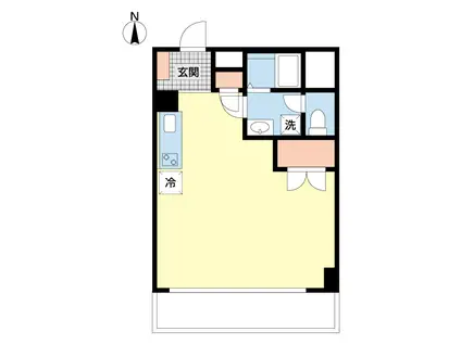 マンション第2多摩川苑(ワンルーム/2階)の間取り写真