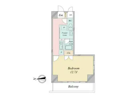 BSレジデンス栄(1K/6階)の間取り写真