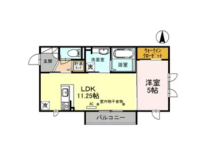 SHIOSAI(1LDK/2階)の間取り写真