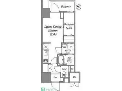 オーパスホームズ南行徳(1LDK/3階)の間取り写真