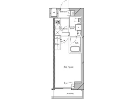 ラフィスタ中板橋(1K/8階)の間取り写真