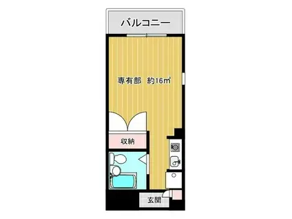 アースビル(1K/4階)の間取り写真