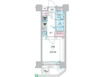 GENOVIA西川口IV(1K/3階)の間取り写真