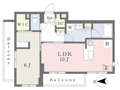 ルミナス駒場(1LDK/3階)の間取り写真