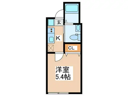 メゾン・ド・フレシール(1K/2階)の間取り写真