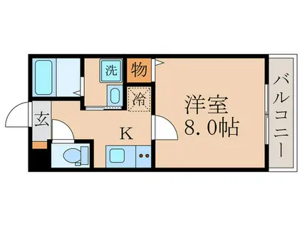 グラン・レガロ丹波橋(1K/B1階)の間取り写真