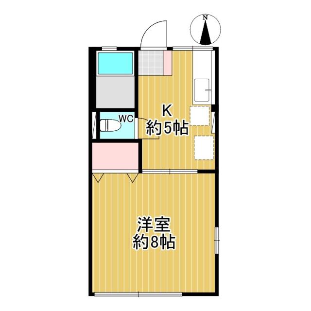 ファミールHASEKURA(1K/1階)の間取り写真