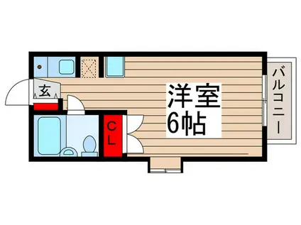 サンヴェール(ワンルーム/2階)の間取り写真