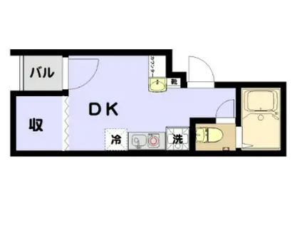 アールヒルズ日本橋(ワンルーム/4階)の間取り写真