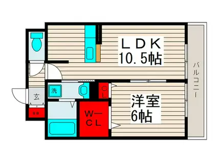 セジュール西新井(1LDK/3階)の間取り写真