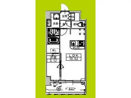 ミラージュパレス大阪ドームPROSPER(1LDK/8階)の間取り写真