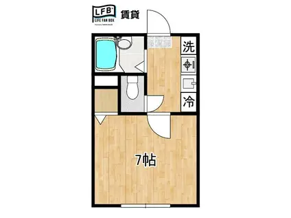 アンシャンテ泉(1K/2階)の間取り写真