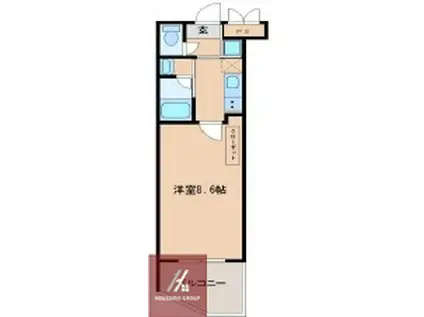 グランマルシェ(1K/6階)の間取り写真