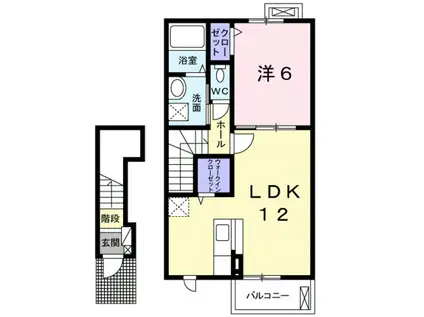 シャイン21 II(1LDK/2階)の間取り写真