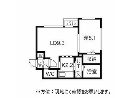 TRESOR33(1LDK/3階)の間取り写真