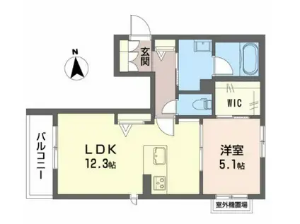 リラフォ一ト八王子(1LDK/2階)の間取り写真