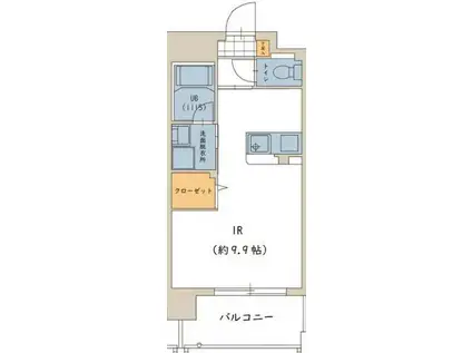 フォンス上荒田402(ワンルーム/4階)の間取り写真