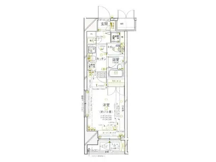 パレステュディオ神田神保町(1K/6階)の間取り写真