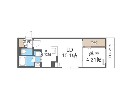CAVATINA(1LDK/4階)の間取り写真