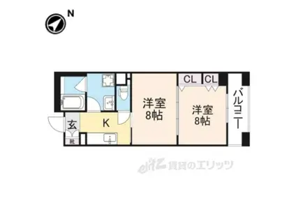 パインフィールド洛東(2K/3階)の間取り写真