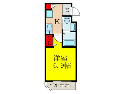 LIBRO(1K/2階)の間取り写真