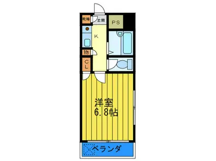 メゾンシェポル(1K/2階)の間取り写真