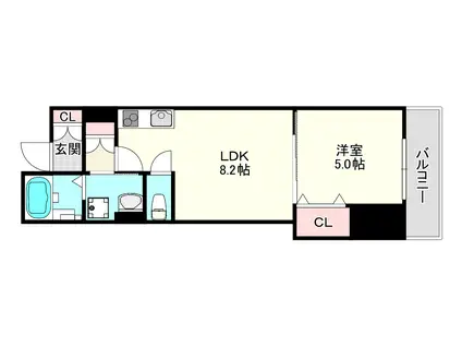 セレニティ柏田本町(1LDK/1階)の間取り写真