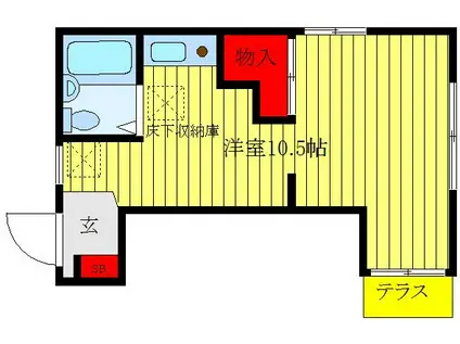メゾンエミ(ワンルーム/1階)の間取り写真