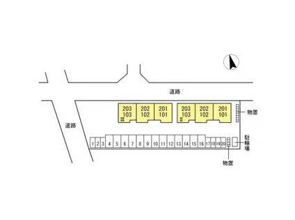 メゾン花見山 III(1LDK/1階)の間取り写真