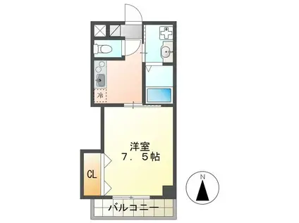 ISグランデ横山町(1K/5階)の間取り写真